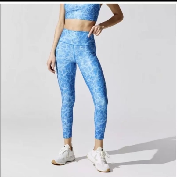 Carbon38 Underwater 7/8 Crackle Print Legging Size XS - Picture 2 of 7